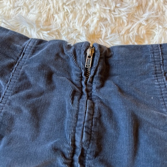 Free‎ People Modern Femme corduroy blue mini skirt size 4 REVOLVE - Picture 9 of 11